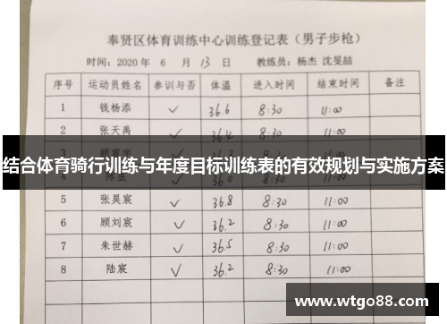 结合体育骑行训练与年度目标训练表的有效规划与实施方案